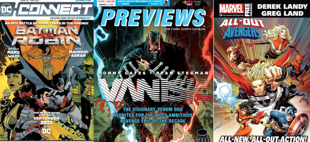 SEPTEMBER 2022 COMIC PREORDER CATALOGUES