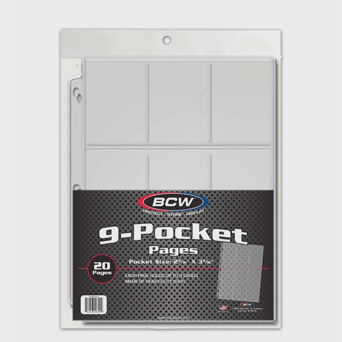 BCW 9 POCKET PAGES HEAVY DUTY VINYL