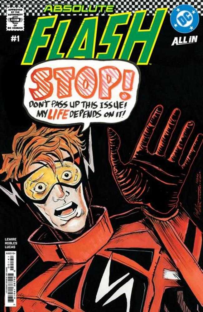 Absolute Flash #1 Cover I Jeff Lemire Card Stock Variant