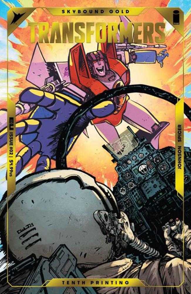 Transformers #2 10th Printing Cover A Daniel Warren Johnson & Mike Spicer Emboss & Gold Foil
