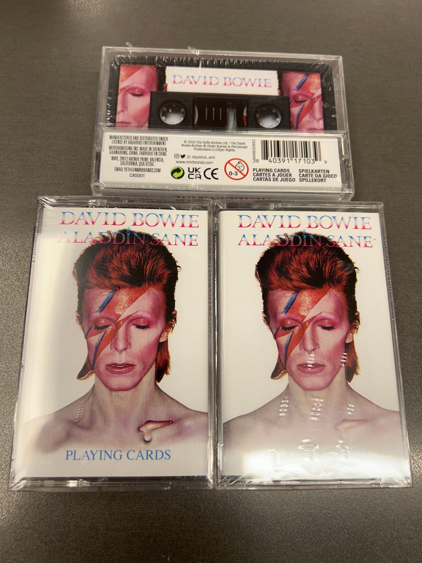DAVID BOWIE ALADDIN SANE PLAYING CARDS (CASSETTE PACKAGING)