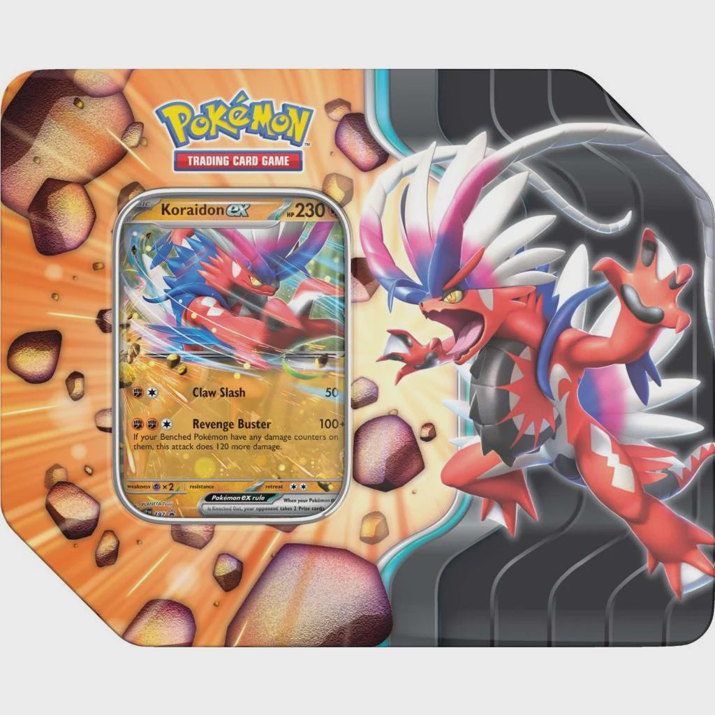 POKEMON TCG SLASHING LEGENDS TIN - KORAIDON