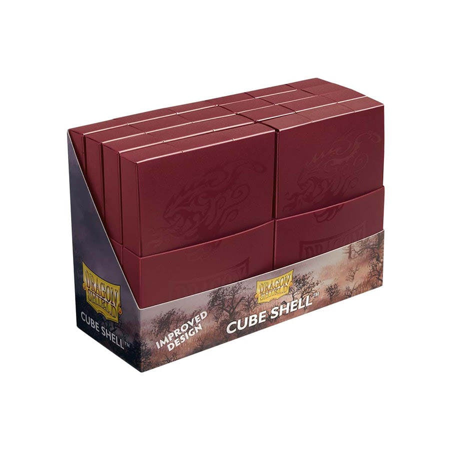 DRAGON SHIELD CUBE SHELL (8 COUNT) - BLOOD RED