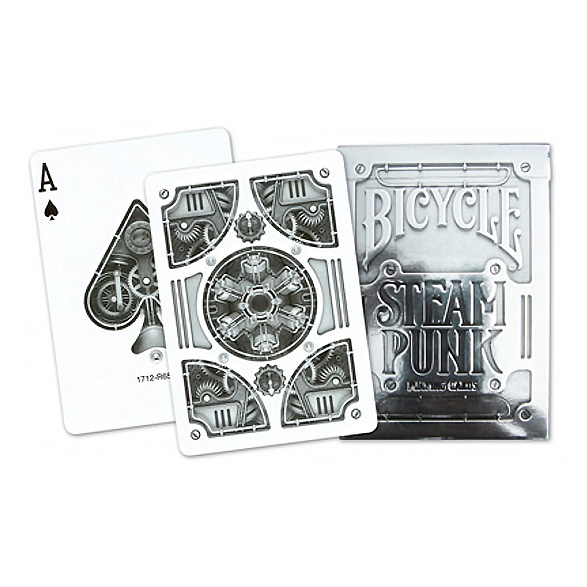 BICYCLE STEAMPUNK SILVER PLAYING CARDS