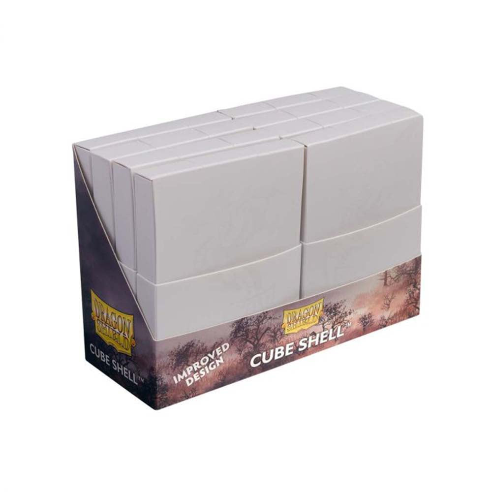 DRAGON SHIELD CUBE SHELL (8 COUNT) - ASHEN WHITE