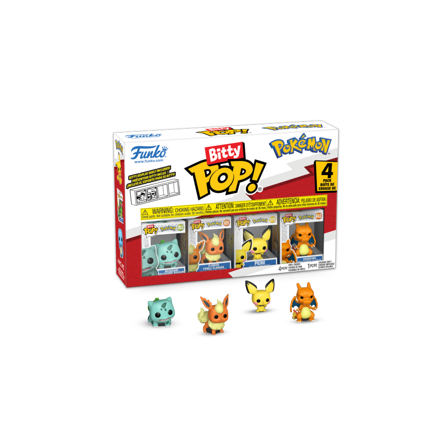 POP! GAMES: POKEMON BULBASAUR: BITTY POP FOUR PACK