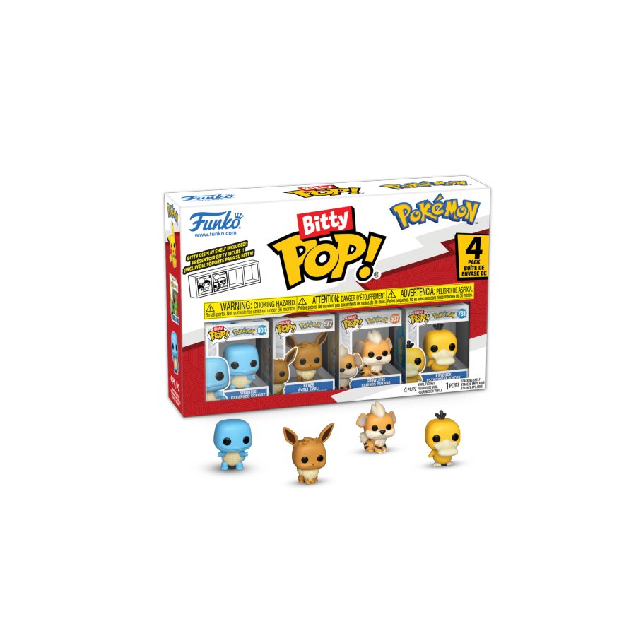 POP! GAMES: POKEMON SQUIRTLE: BITTY POP FOUR PACK