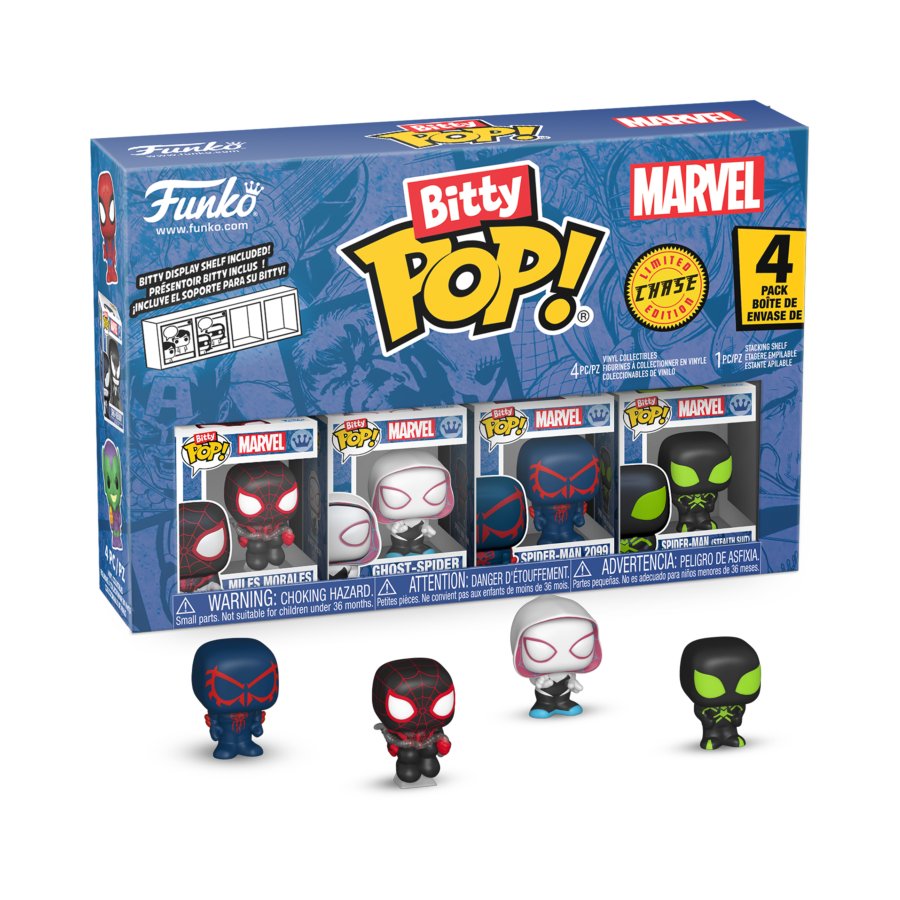 POP! MARVEL: SPIDER-MAN MILES MORALES BITTY POP FOUR PACK