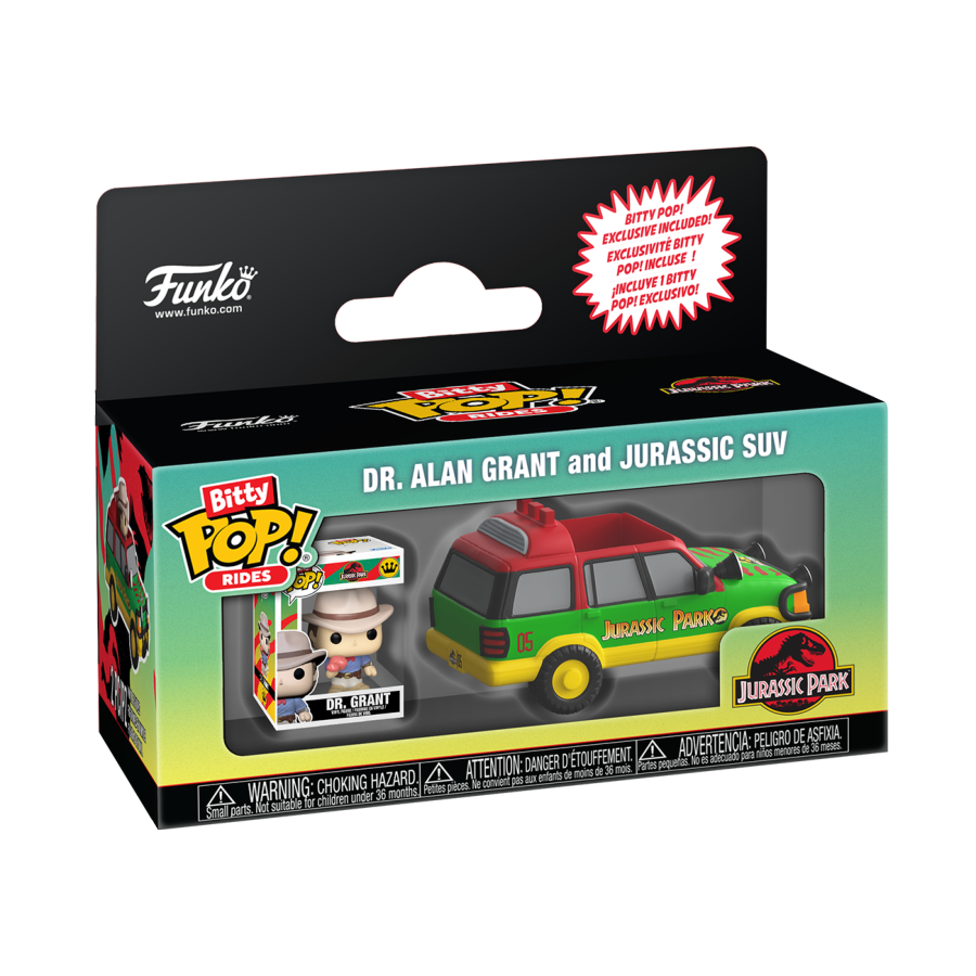POP! MOVIES: JURASSIC PARK: ALAN GRANT W/JURASSIC SUV BITTY POP RIDE