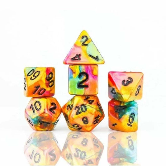 SIRIUS DICE SET - RAINBOW GOLD