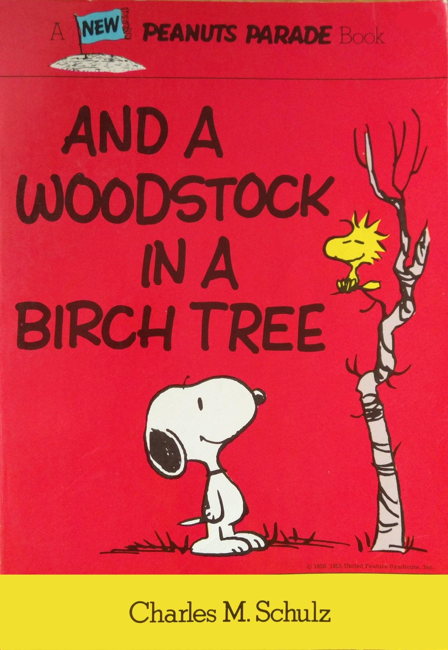 PEANUTS & WOODSTOCK IN A BIRCH TREE