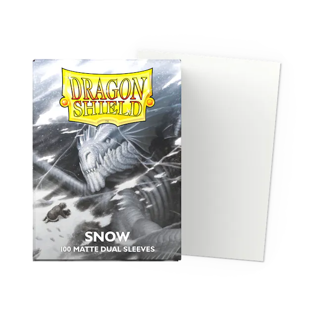 DRAGON SHIELD 100 MATTE DUAL SLEEVES - SNOW