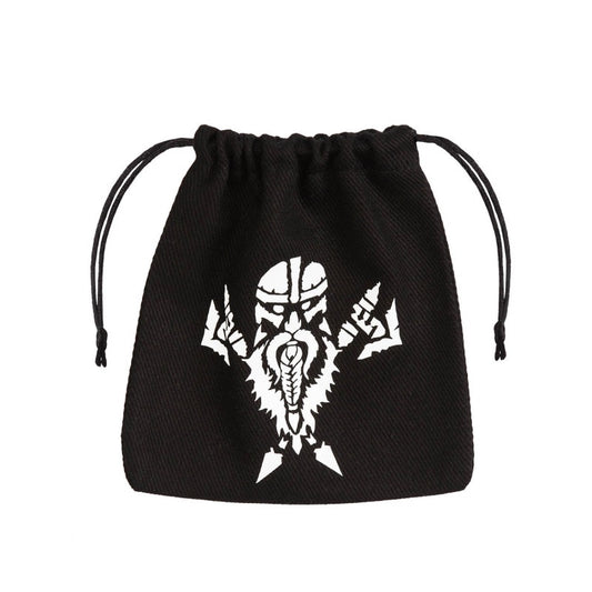 Q WORKSHOP DWARVEN BLACK &  WHITE DICE BAG