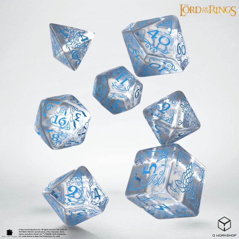 THE LORD OF THE RINGS RIVENDELL DICE SET - WATER