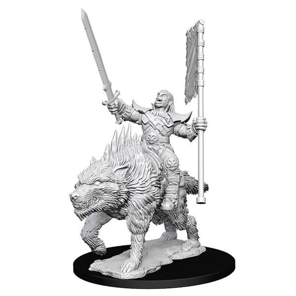 PATHFINDER BATTLES DEEP CUTS UNPAINTED MINI: ORC ON DIRE WOLF