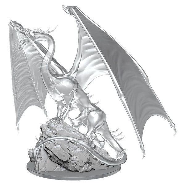 DUNGEONS & DRAGONS NOLZUR'S MARVELOUS UNPAINTED MINI: YOUNG EMERALD DRAGON