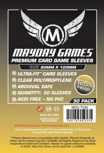 MAYDAY PREMIUM 50 PACK 80 X 120 MM CARD SLEEVES