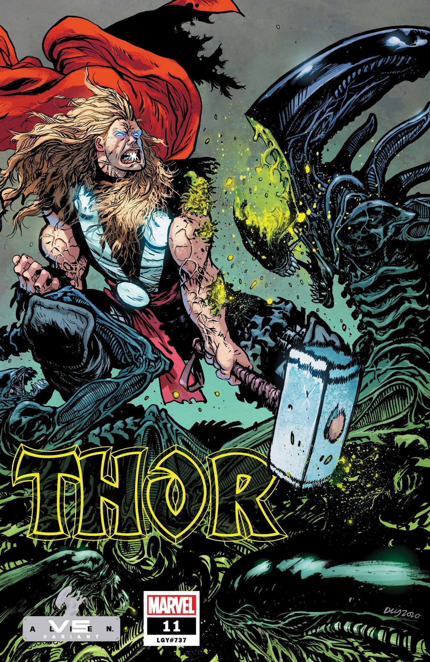 THOR #11 DANIEL WARREN JOHNSON MARVEL VS ALIEN VARIANT