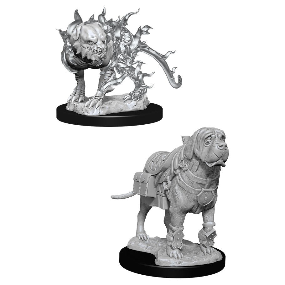 DUNGEONS & DRAGONS NOLZUR'S MARVELOUS UNPAINTED MINI: MASTIF AND SHADOW MASTIF