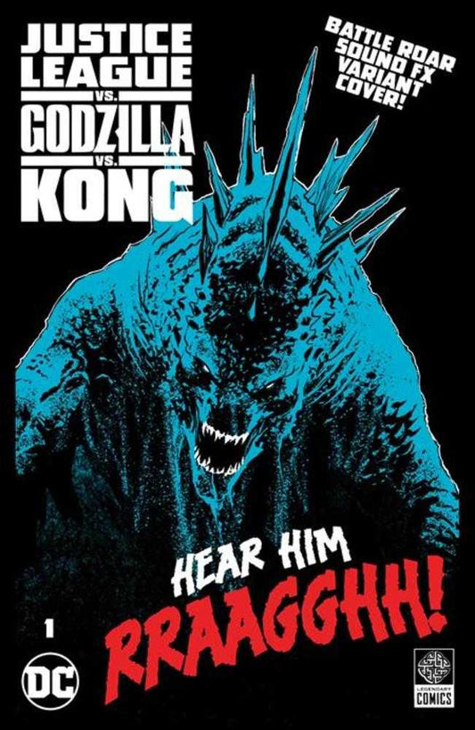 Justice League vs Godzilla vs Kong #1 (Of 7) Cover F Christian Duce Godzilla Roar Sound Fx Gatefold Variant