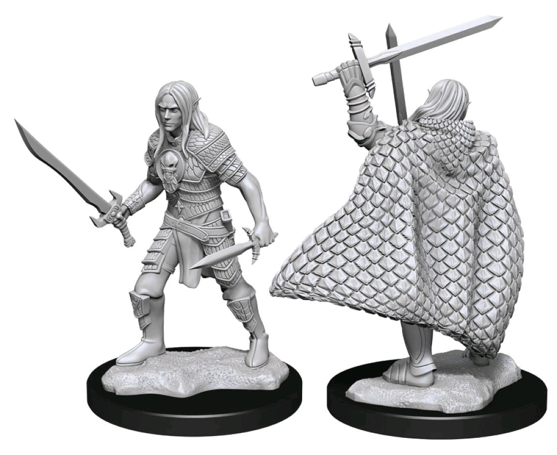 PATHFINDER BATTLES DEEP CUTS UNPAINTED MINI: ELF FIGHTER (MALE) #3