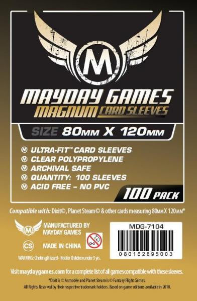 MAYDAY 100 PACK 80 X 120 MM CARD SLEEVES