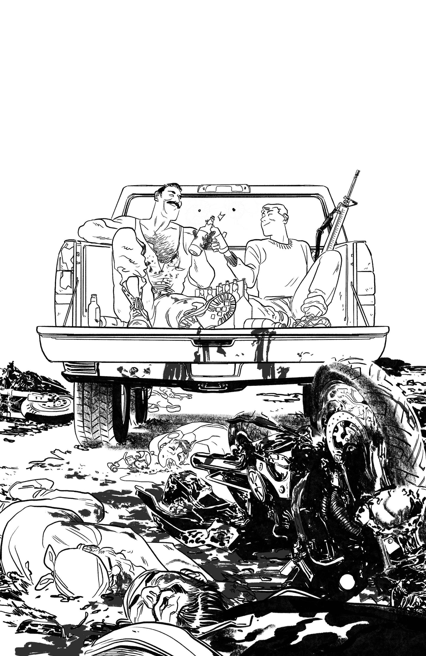 SKYBOUND X #3 CVR F B&W HENDERSON