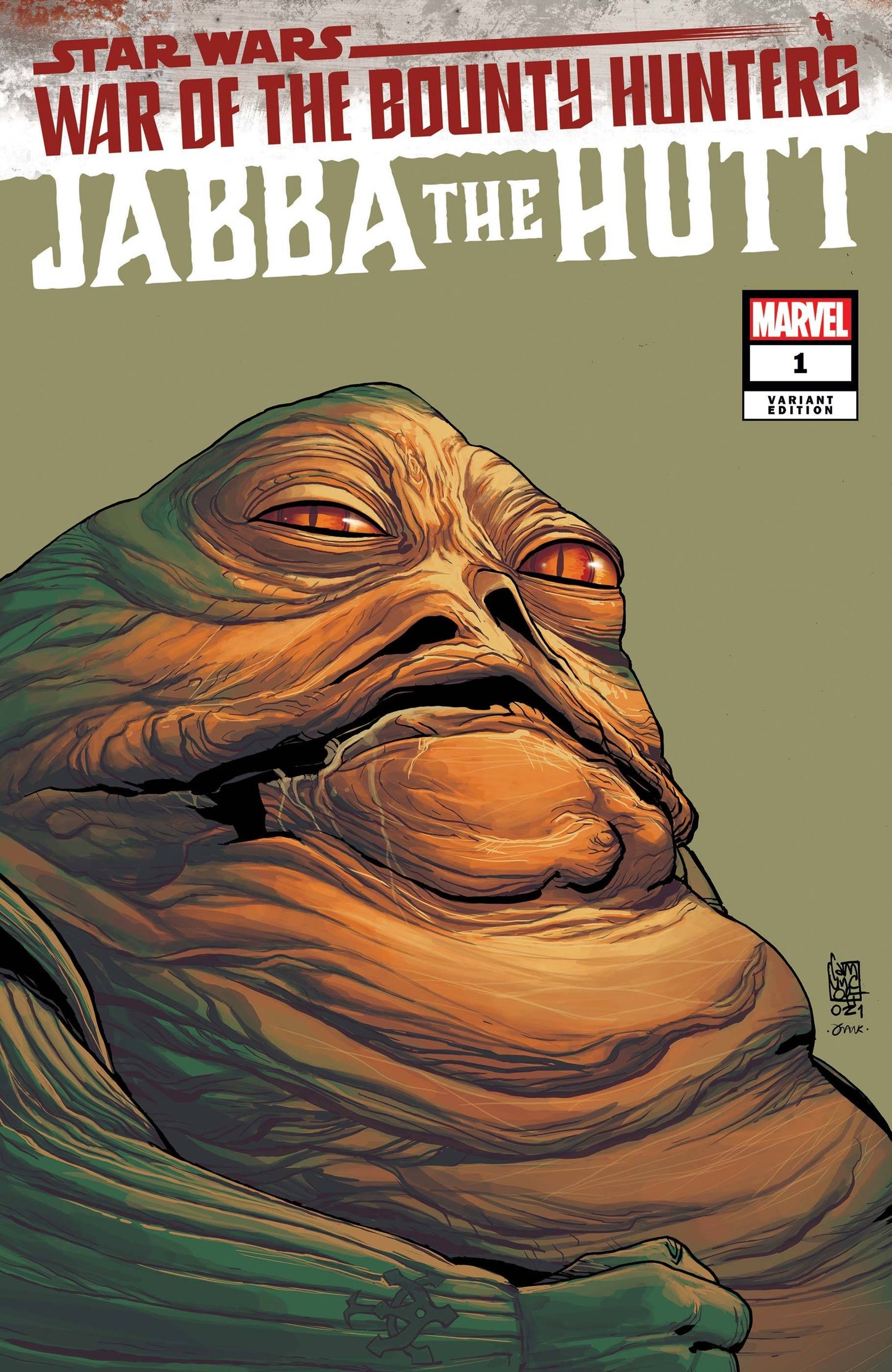 STAR WARS WAR BOUNTY HUNTERS JABBA HUTT #1 HEADSHOT VARIANT