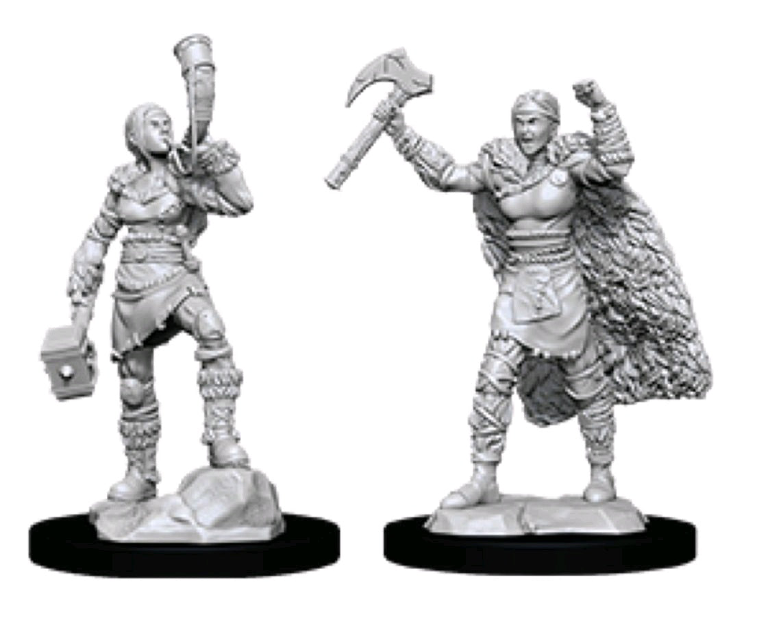DUNGEONS & DRAGONS NOLZUR'S MARVELOUS UNPAINTED MINI: HUMAN BARBARIAN (FEMALE)