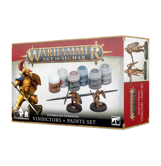 WARHAMMER AGE OF SIGMAR STORMCAST ETERNALS VINDICATORS + PAINT SET