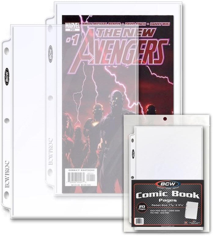 BCW COMIC BOOK PAGES -20 PACK