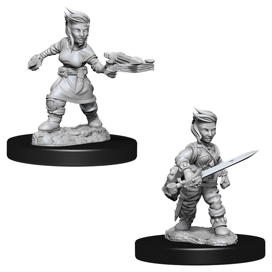 PATHFINDER BATTLES DEEP CUTS UNPAINTED MINI: HALFLING ROGUE (FEMALE)