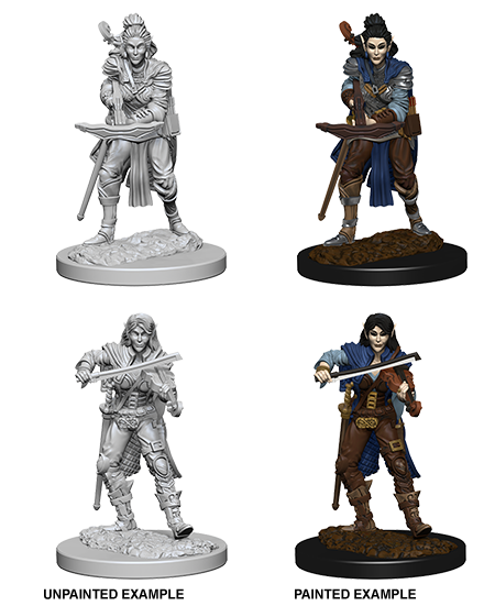 PATHFINDER BATTLES DEEP CUTS UNPAINTED MINI: ELF BARD (FEMALE)