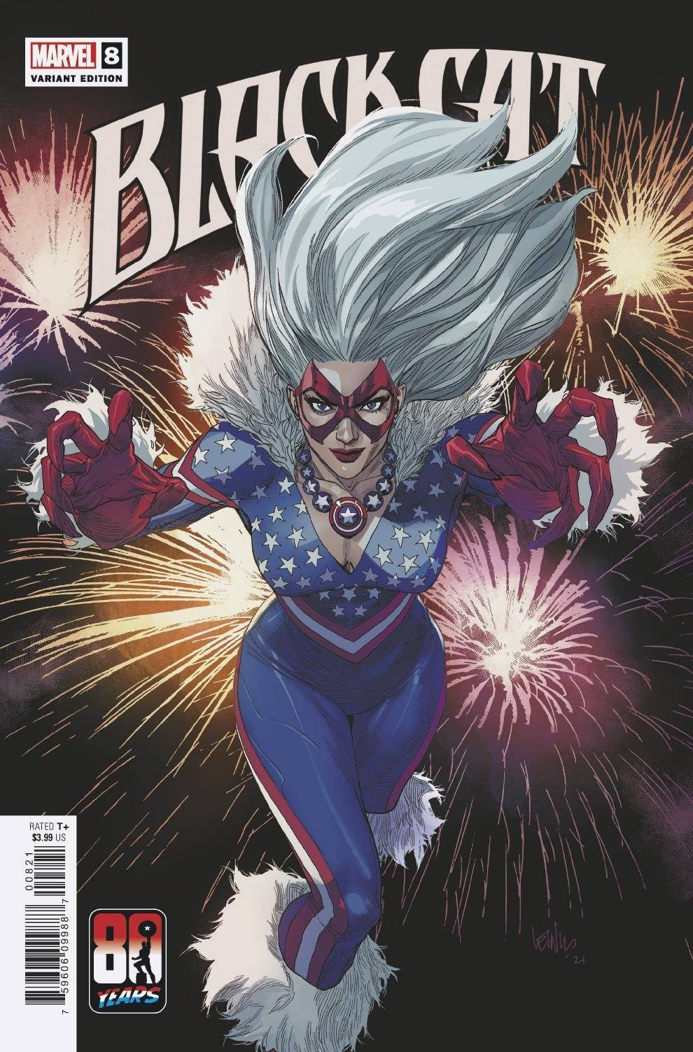 BLACK CAT #8 YU CAPTAIN AMERICA 80TH VARIANT