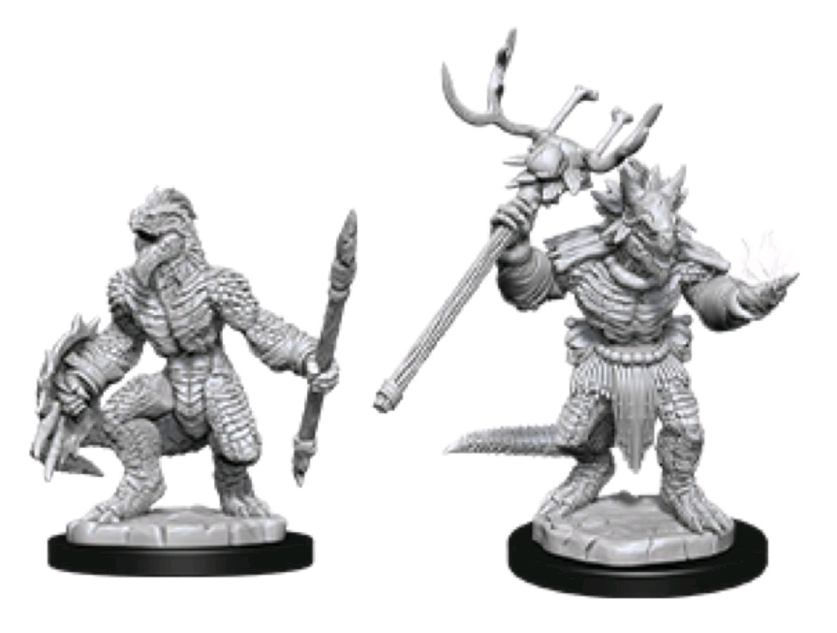 DUNGEONS & DRAGONS NOLZUR'S MARVELOUS UNPAINTED MINI: LIZARDFOLK & LIZARD FOLK SHAMAN