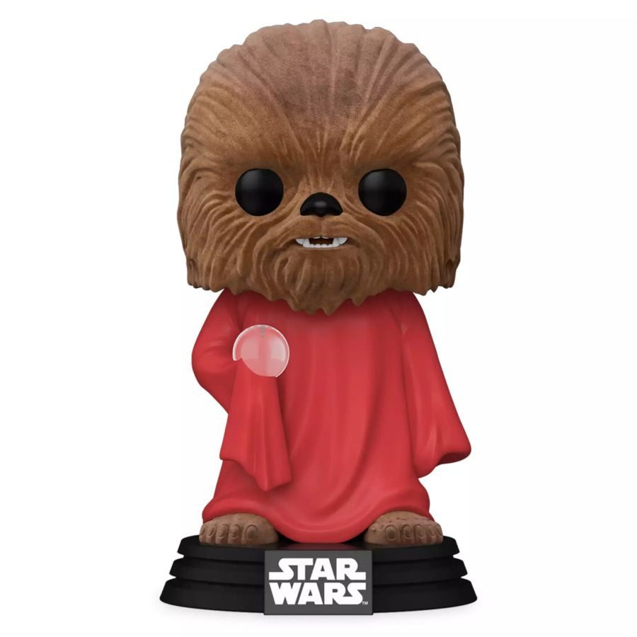 POP! STAR WARS: CHEWBACCA WITH ROBE FLOCKED