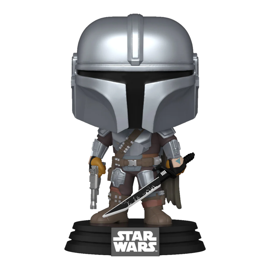 POP! STAR WARS MANDALORIAN: MANDALORIAN WITH DARK SABRE