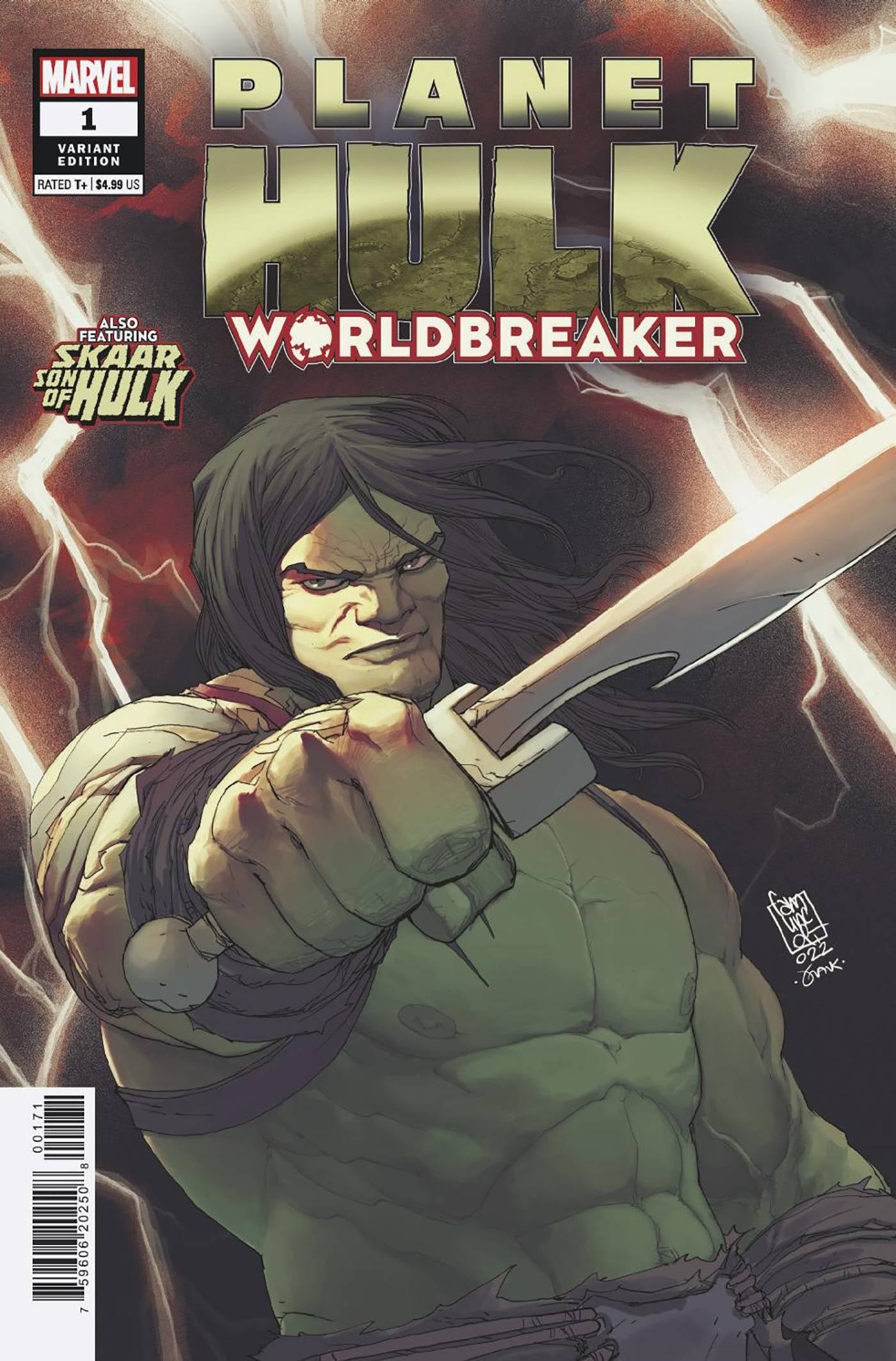 PLANET HULK WORLDBREAKER #1 CAMUNCOLI SKAAR VARIANT