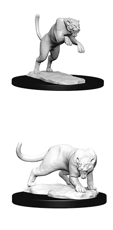 DUNGEONS & DRAGONS NOLZUR'S MARVELOUS UNPAINTED MINI: PANTHER & LEOPARD