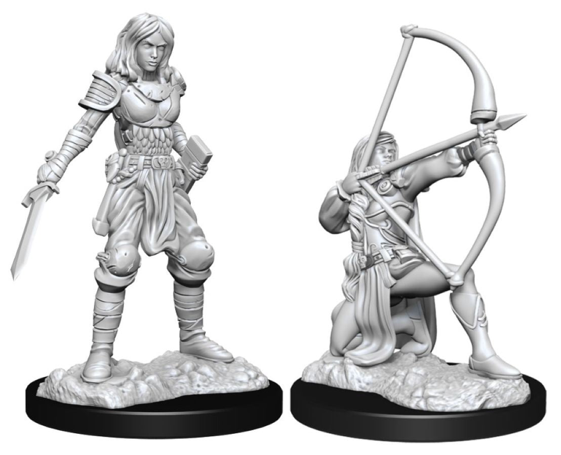 PATHFINDER BATTLES DEEP CUTS UNPAINTED MINI: HUMAN FEMALE FIGHTER