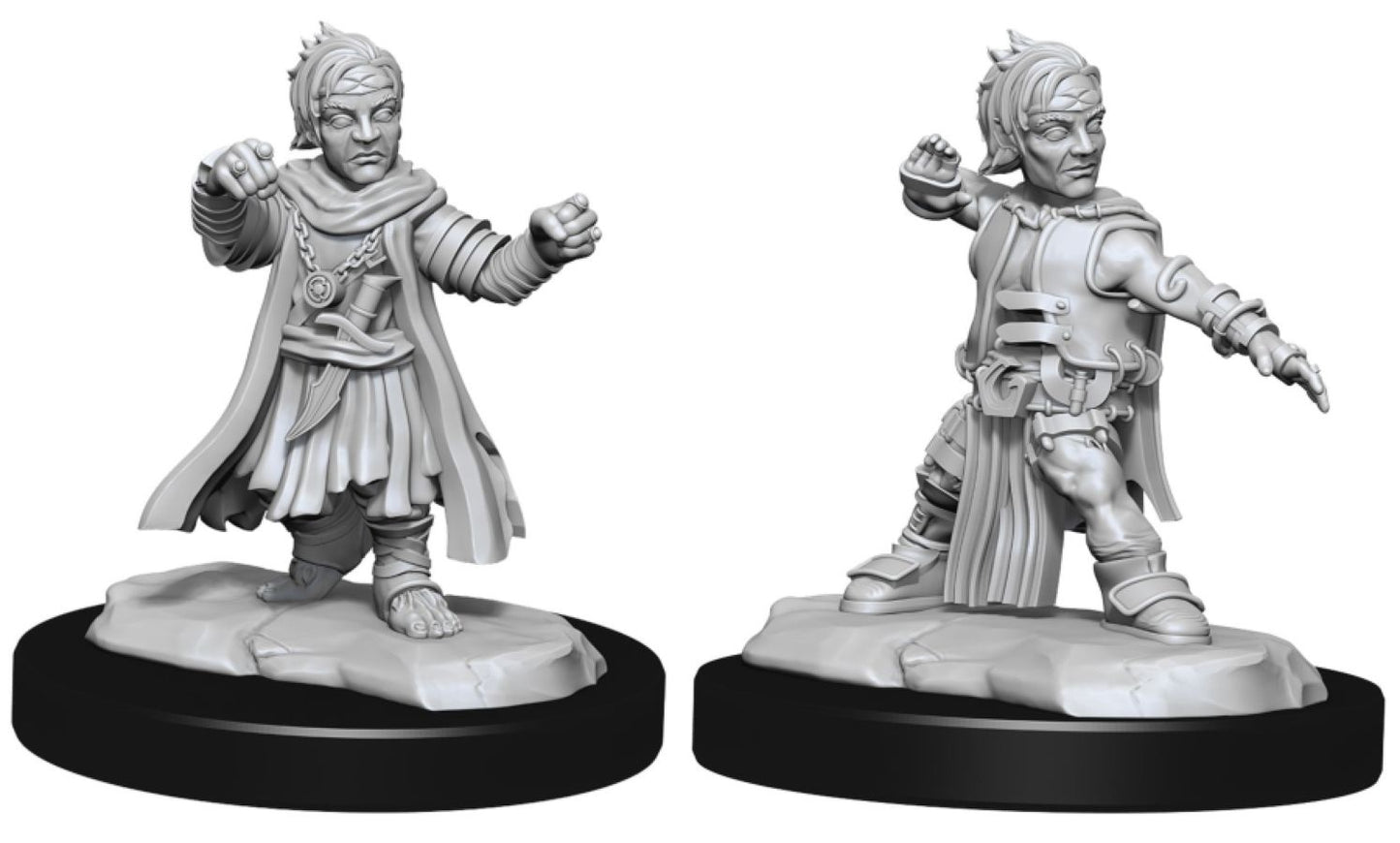 PATHFINDER BATTLES DEEP CUTS UNPAINTED MINI: HALFLING MALE MONK