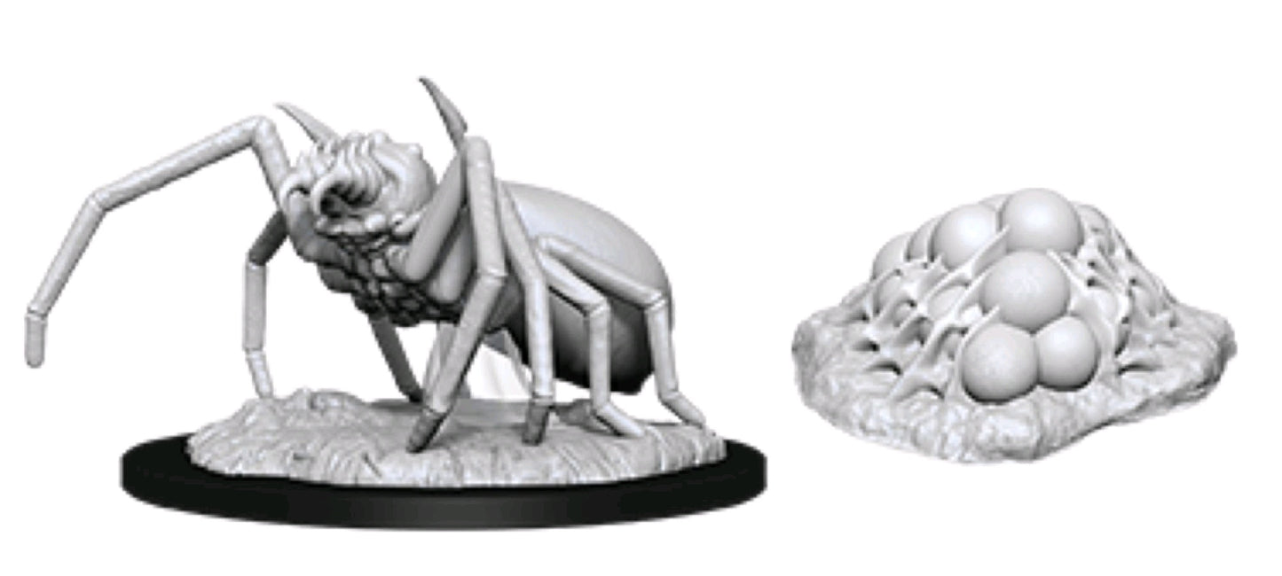 DUNGEONS & DRAGONS NOLZUR'S MARVELOUS UNPAINTED MINI: GIANT SPIDER & EGG CLUTCH