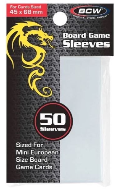 BCW MINI EUROPEAN BOARD GAME SLEEVES