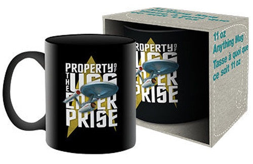 STAR TREK PROPERTY OF USS ENTERPRISE MUG