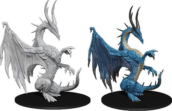 PATHFINDER BATTLES DEEP CUTS UNPAINTED MINI: BLUE DRAGON