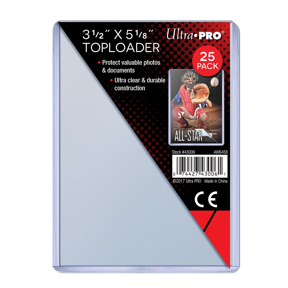 ULTRA PRO 3 1/2 x 5 1/8 INCH TOPLOADER
