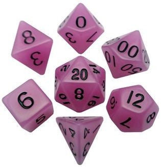 MDG 16MM GLOW IN THE DARK PURPLE DICE SET