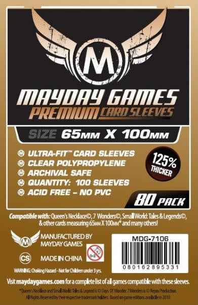 MAYDAY PREMIUM 80 PACK 65 X 100 MM CARD SLEEVES