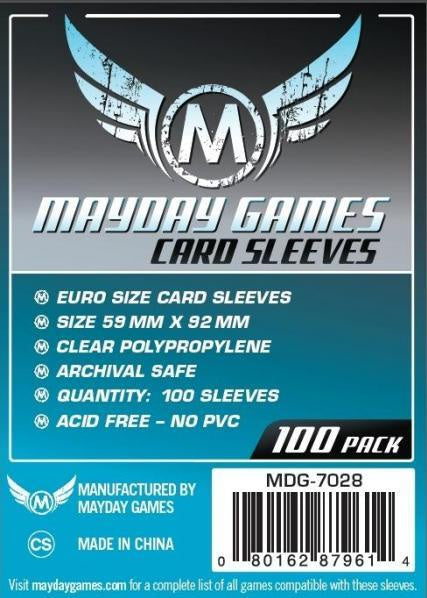 MAYDAY 100 PACK 59 X 92MM CARD SLEEVES