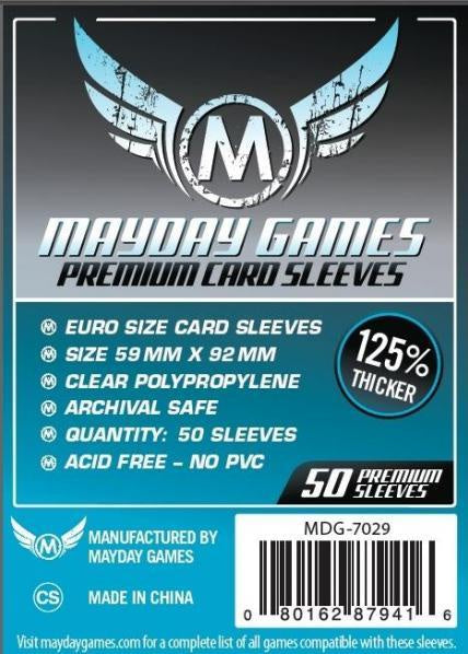 MAYDAY PREMIUM 50 PACK 59 X 92MM CARD SLEEVES